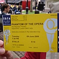 The Phantom of the Opera ticket