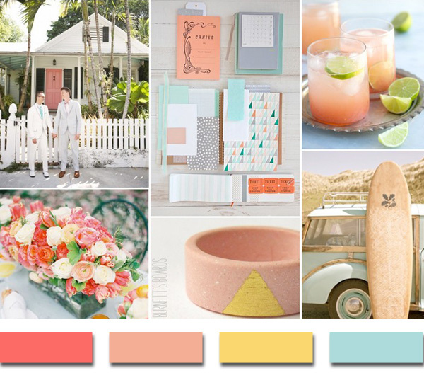 2014-coral-yellow-and-blue-summer-beach-wedding-color-ideas1