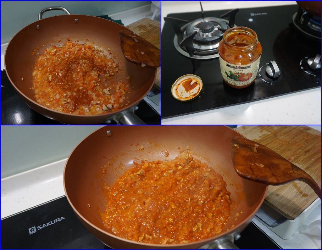 09加入一些義大利麵醬~煮成糊狀.jpg 09加入一些義大利麵醬~煮成糊狀.jpg