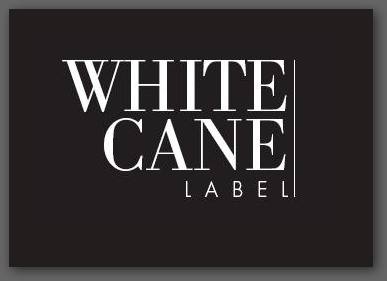 white cane label