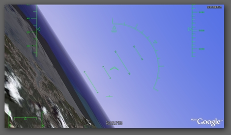 Google Earth 模擬飛行畫面