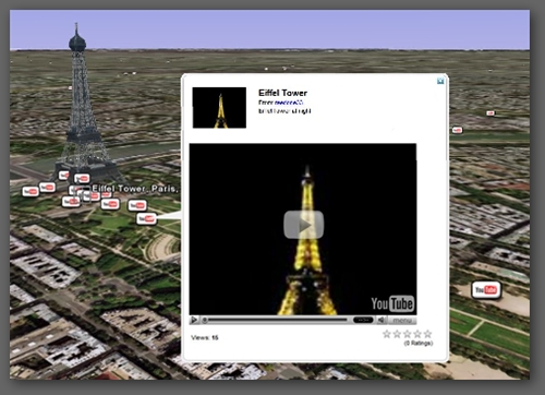 Google Earth中也能看到YouTube影片了