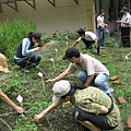 同學拼命除草