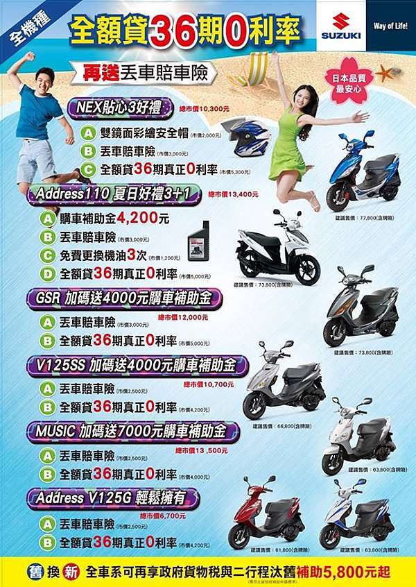 重輪車業台鈴suzuki全額貸36期零利率再享政府補助金再送丟車賠車險 Power Motor 重輪車業 痞客邦