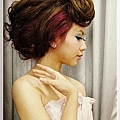 甜美,短髮,皇冠,平口,粉色禮服,台北新娘秘書,造型創作