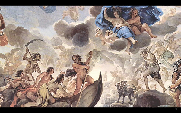 盧卡．焦爾達諾（Luca Giordano）所繪的 "人的創造"（The Creation of Man）