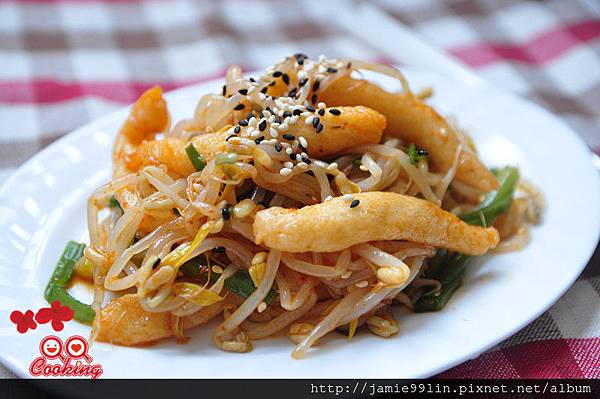 韓式辣味甜不辣豆芽