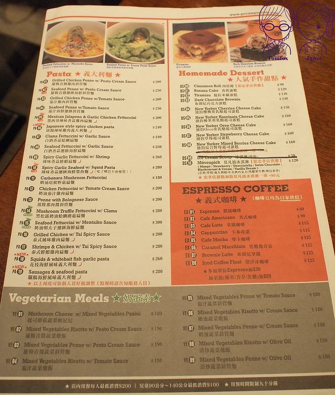 34 CAMPUS CAFE-忠孝店 menu