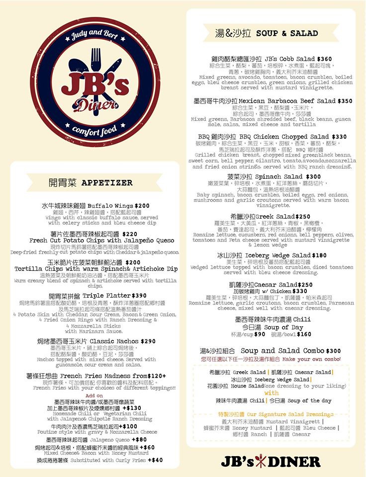 8 JB's Diner menu1