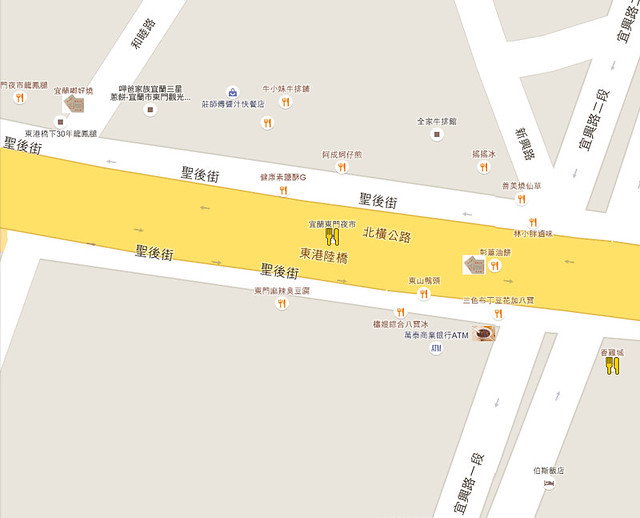 2 宜蘭 東門夜市 map