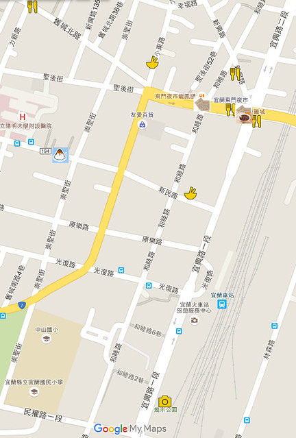 36 宜蘭 火車站週邊 map