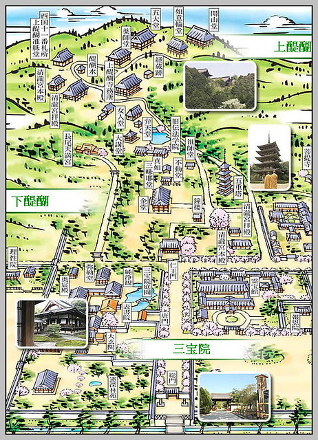 55 醍醐寺 境內map