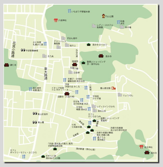 75 京都 清水寺周邊簡圖