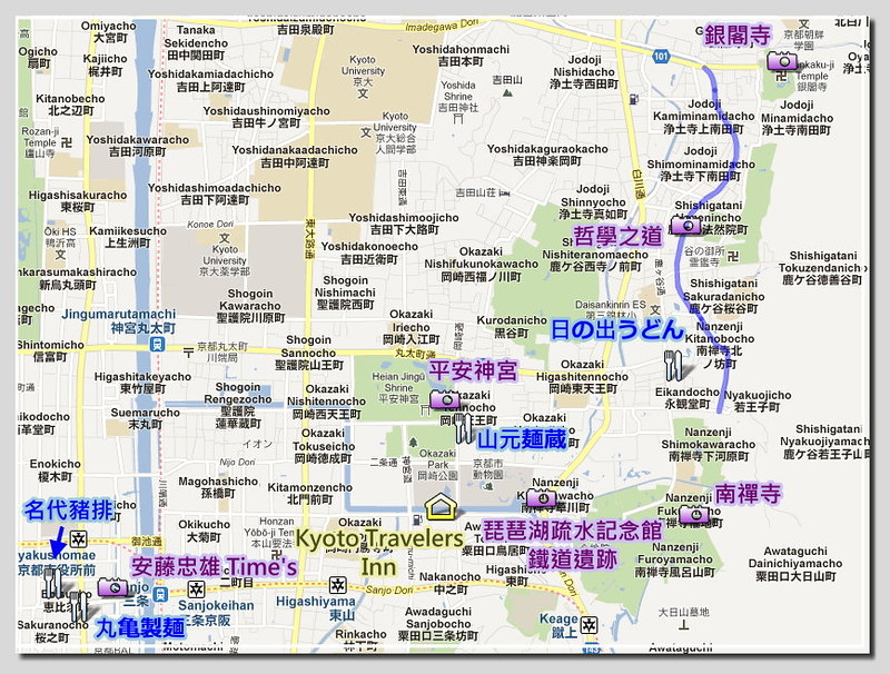 2 南禪寺&哲學之道 map