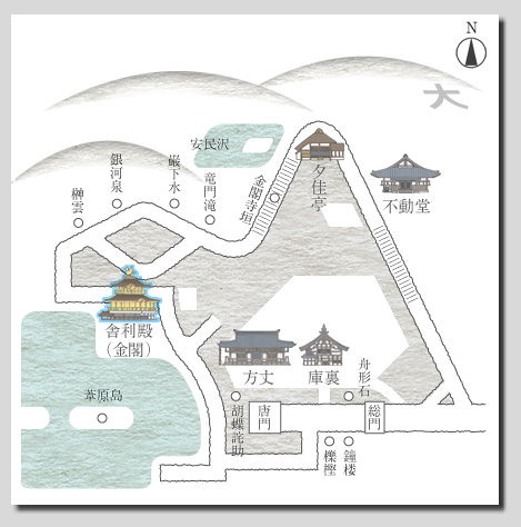 34 金閣寺 境內map