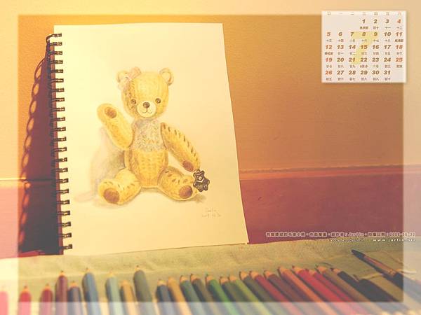 7月_2_有粉紅蝴蝶節的毛線小熊