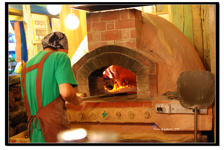 手工pizza現烤的爐子