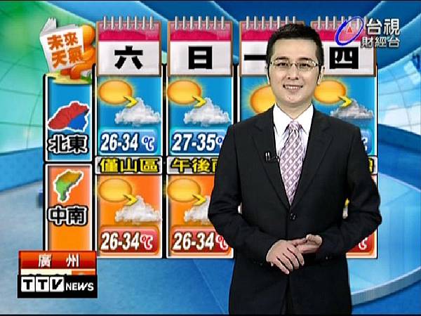 王軍凱 台視主播 2011/07/01 台視晚間氣象