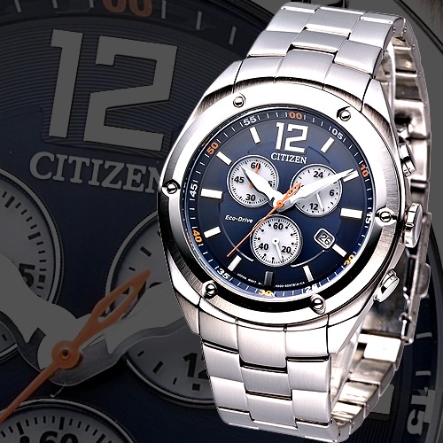 CITIZEN Eco-Drive 勁風三眼光動能計時錶-深藍/43mm CITIZEN Eco-Drive 勁風三眼光動能計時錶-深藍/43mm