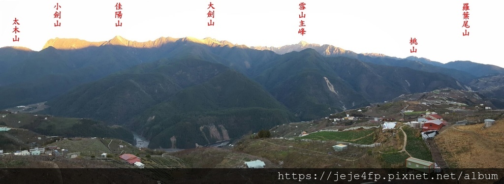 20170129 (15A) 由松柏星宿眺望剛照到陽光的雪山山脈群峰.jpg