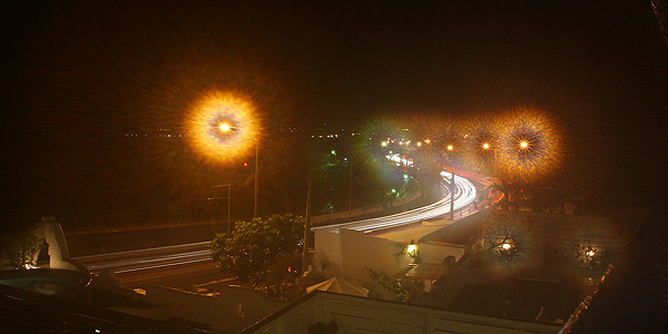 棉花糖夜景模式(其實是溫差起霧啦!)