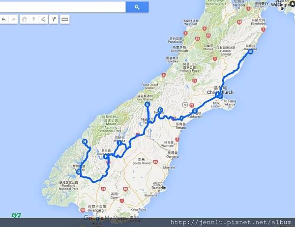 0 2 本次紐西蘭南島自由行路線範圍.jpg