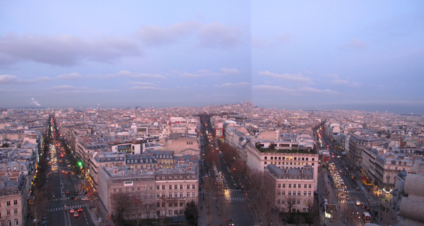 Paris from top of Arc de Triomphe 6