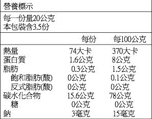 五穀雜糧營養標示.png