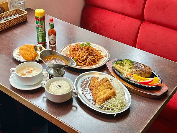 (士林美食)日向洋食拿坡里義大利麵、超濃咖哩豬排飯、手工限