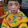 學甲集和宮蜈蚣陣，神童梳化妝