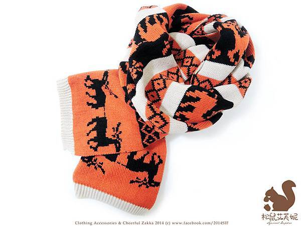 圍巾 ❤ DIT.品味麋鹿雙面配色圍巾