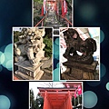 日本神社鳥居與台灣寺廟石獅