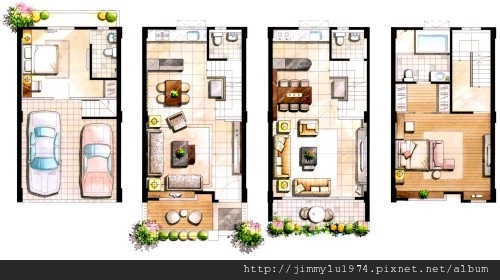 [竹北] 方漢建設「囍艷2」2011-09-19 004 (中間兩圖為2F的兩種type).jpg