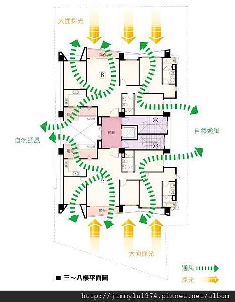 [新竹巨城] 正群建設「天青硯」(大樓)平面採光通風參考圖 2014-03-01