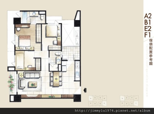 [竹北縣三] 仁發建築開發「仁發上景」(大樓) 2014-06-16 013 A2戶家配參考圖