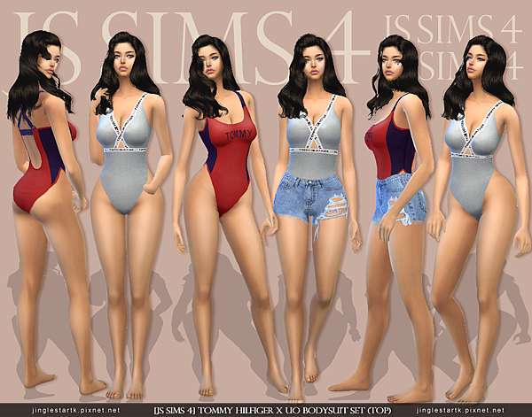 tommy hilfiger criss cross bodysuit