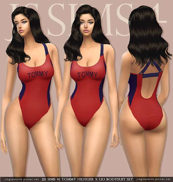 tommy hilfiger bodysuit red