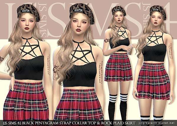 Plaid skirt sims 4 sale