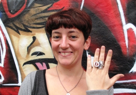 Claire with a Greg Mann ring