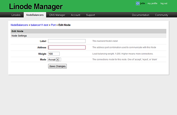 Linode - NodeBalancers - Add Node.png