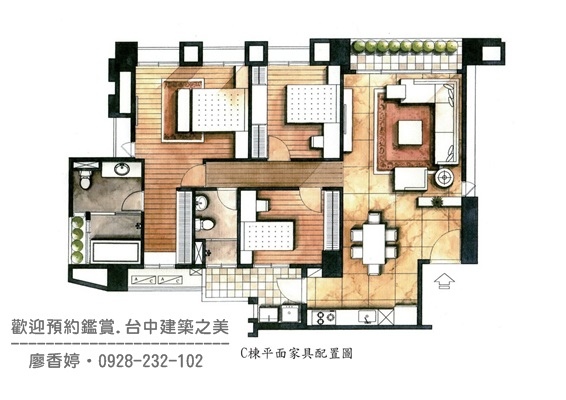 台中七期豪宅-華太建設-華太怡然居-華太自得居-華太可以居-華太松庭-華太松濤-0928232102廖香婷-華太怡然居二期C棟平面家具配置圖.jpg