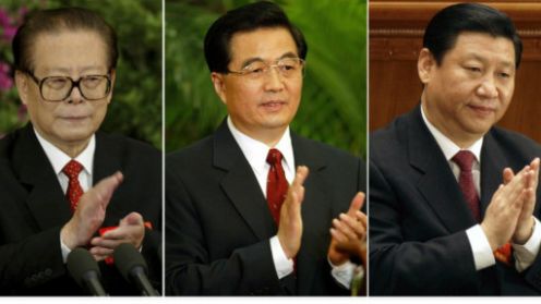 江澤民、胡錦濤、習近平