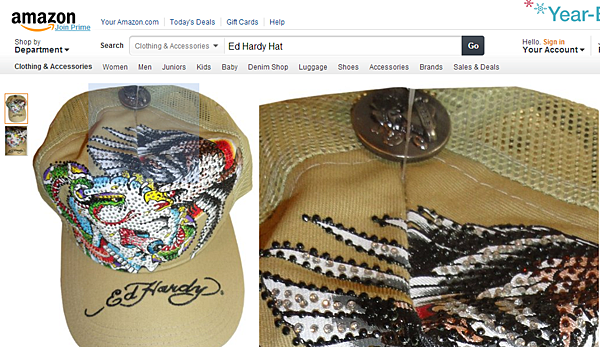 Ed Hardy Hat Ball Cap Platinum Battle Beige Embellished with Stones3