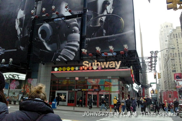紐約觀光景點 紐約時代廣場 搭地鐵 subway