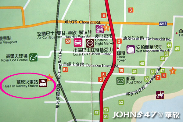 泰國華欣自由行 華欣觀光地圖、Hua Hin MAP2