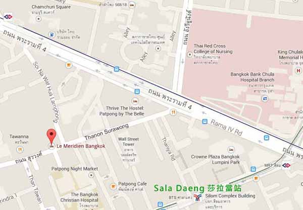 曼谷寒舍艾美酒店 Le Meridien Bangkok MAP