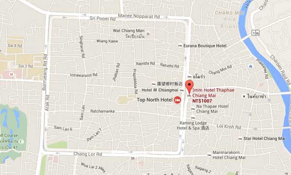 清邁飯店Imm Hotel Thaphae Chiang Mai MAP.jpg