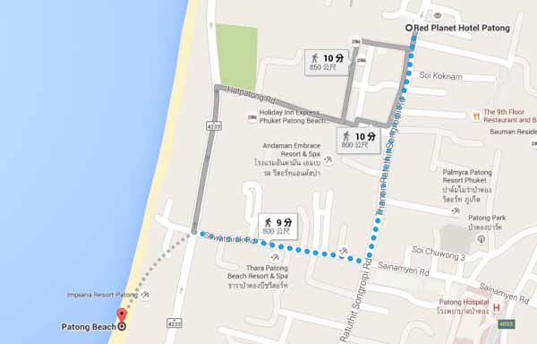 Red Planet Hotel Patong-Patong Beach MAP