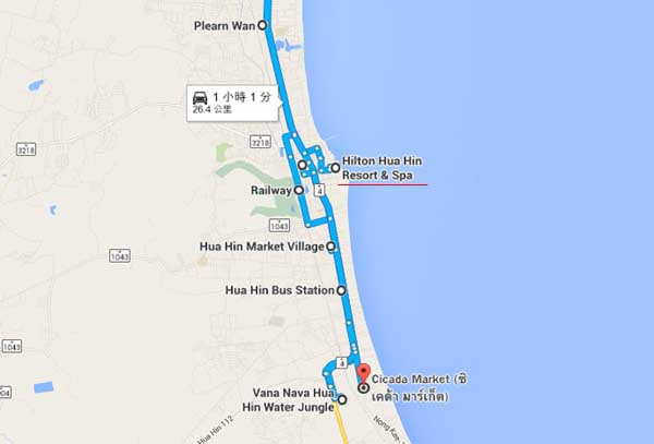 Hilton Hua Hin Resort & Spa MAP Hilton Hua Hin Resort & Spa MAP