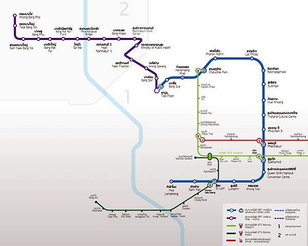 Bangkok Expressway and Metro route map